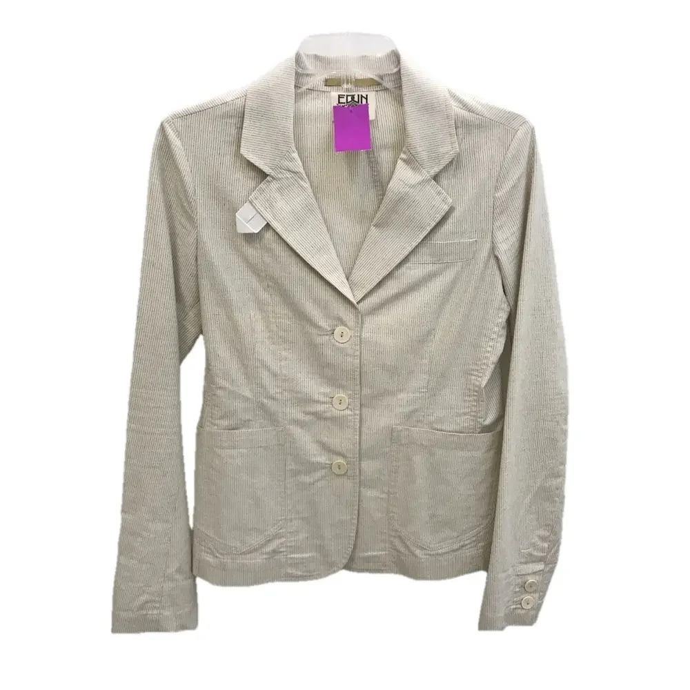 Edun Tan & Grey Pinstriped Blazer - Picture 1 of 4